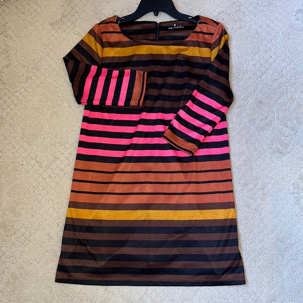 M Mod Striped Mini Dress